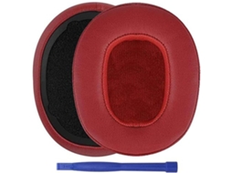 Almofadas Zruxe Para Skullcandy Crusher 3.0/2.0/360/evo/anc/hesh 3 (pele Ecológica, Espuma De Memória, Vermelho)