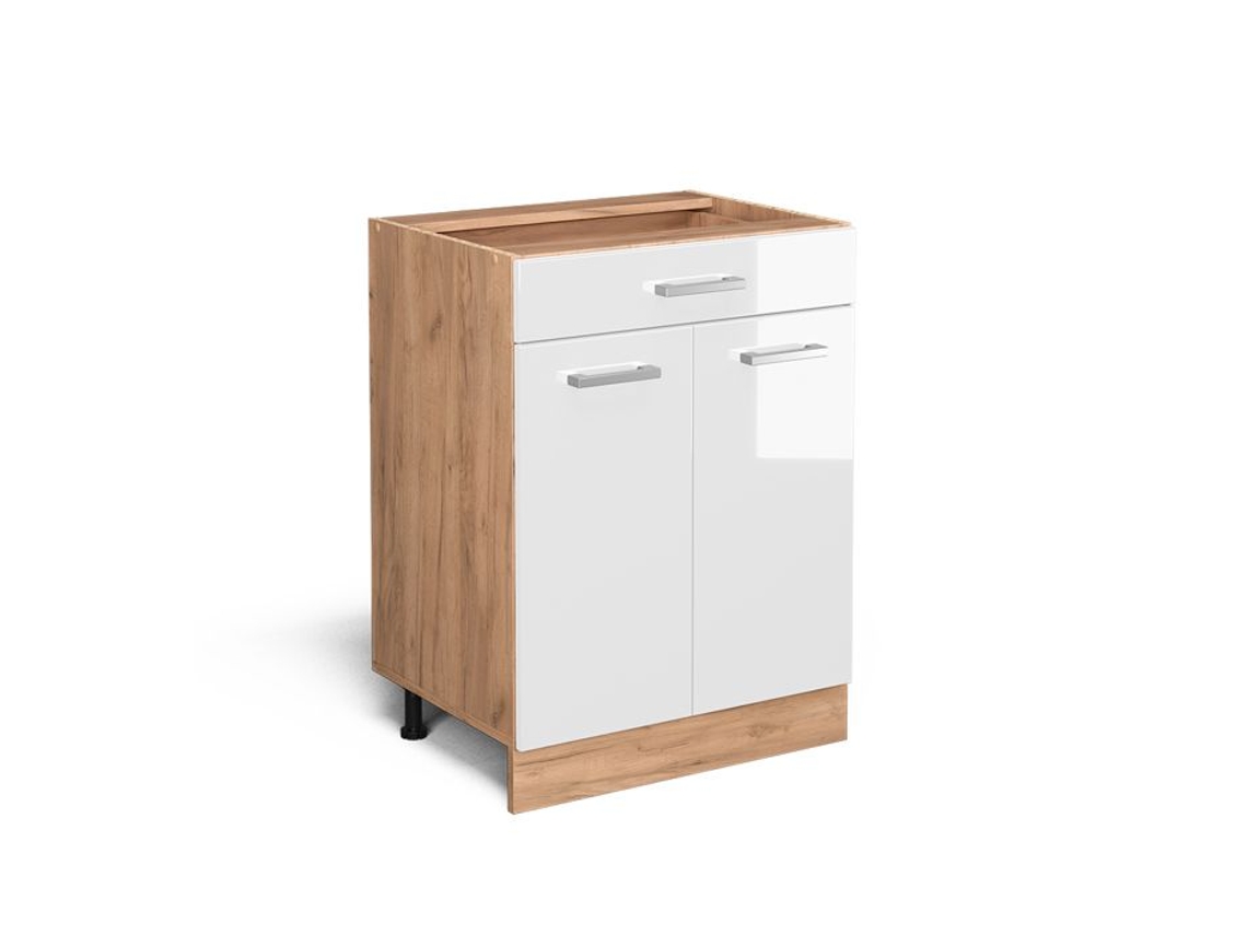 Móveis de cozinha R-Line, Mármore PT 60 cm, Branco Alto Brilho, VICCO