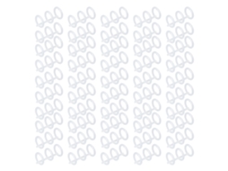 50pcs espelho de encadernação de pente 16mm 3 anéis pp transparente para relatórios binder