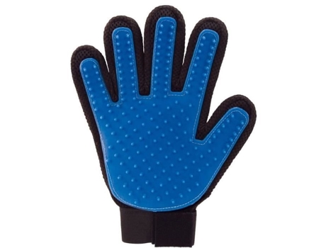 Luva De Tosa Cuidado De Animais 5 Dedos Silicone Azul Massagem Agradável Dulce Casa