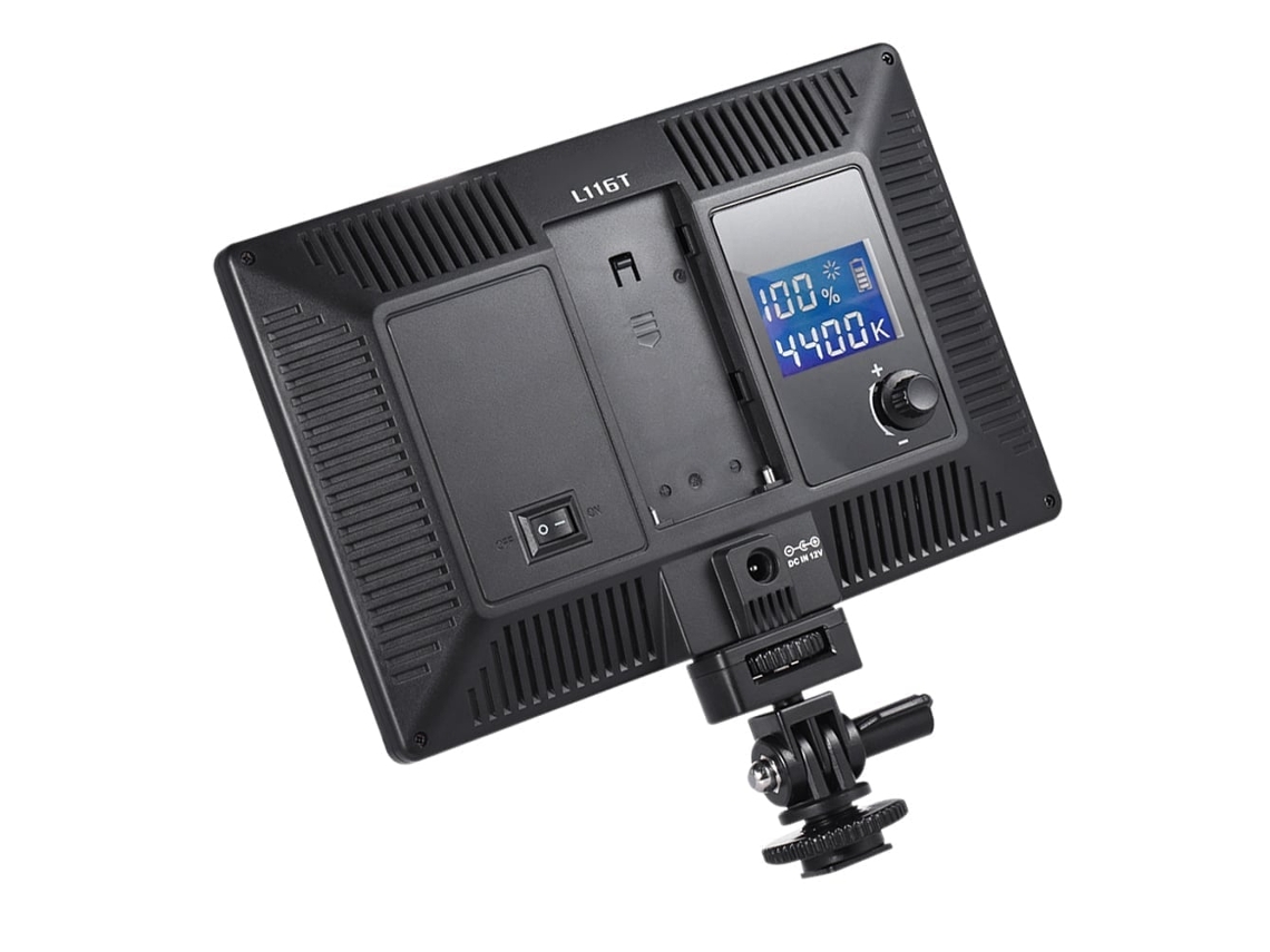 2026 lanterna Led Viltrox L116t Ultra Fina com Brilho Ajustável e Duas Temperaturas de Cor para Câmeras Canon, Nikon e Sony