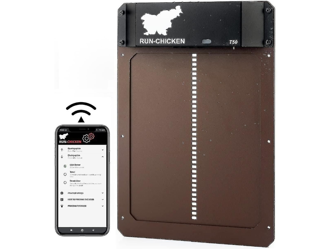 Porta Automática para Galinheiro com Bateria, Detecção de Luz