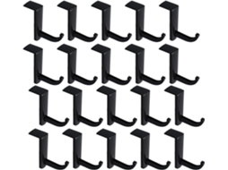 Conjunto De 20 Suportes Adesivos Para Fones De Ouvido, Ganchos De Plástico Preto Para Uso Em Mesa, Fácil Instalação