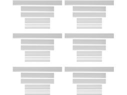 Conjunto De 30 Réguas Transparentes Sem Marcações: Régua Sem Marcações