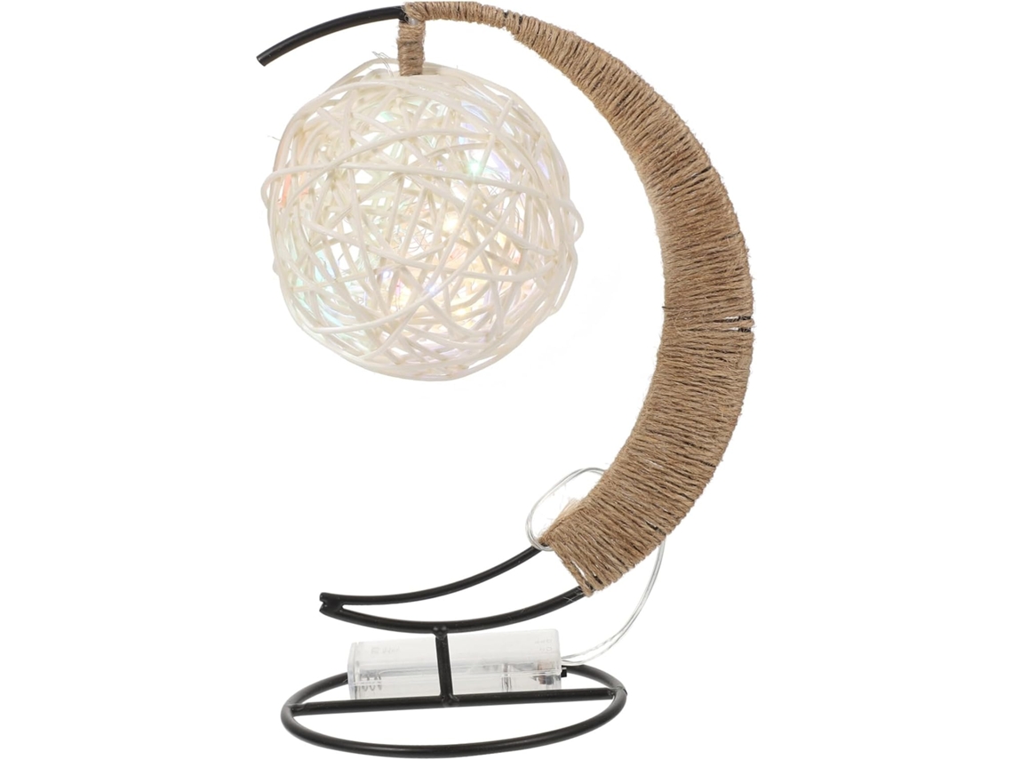 Luminária Decorativa de Vime, Abajur de Cabeceira para Quarto Romântico, Ambiente Aconchegante. SFUSHOS