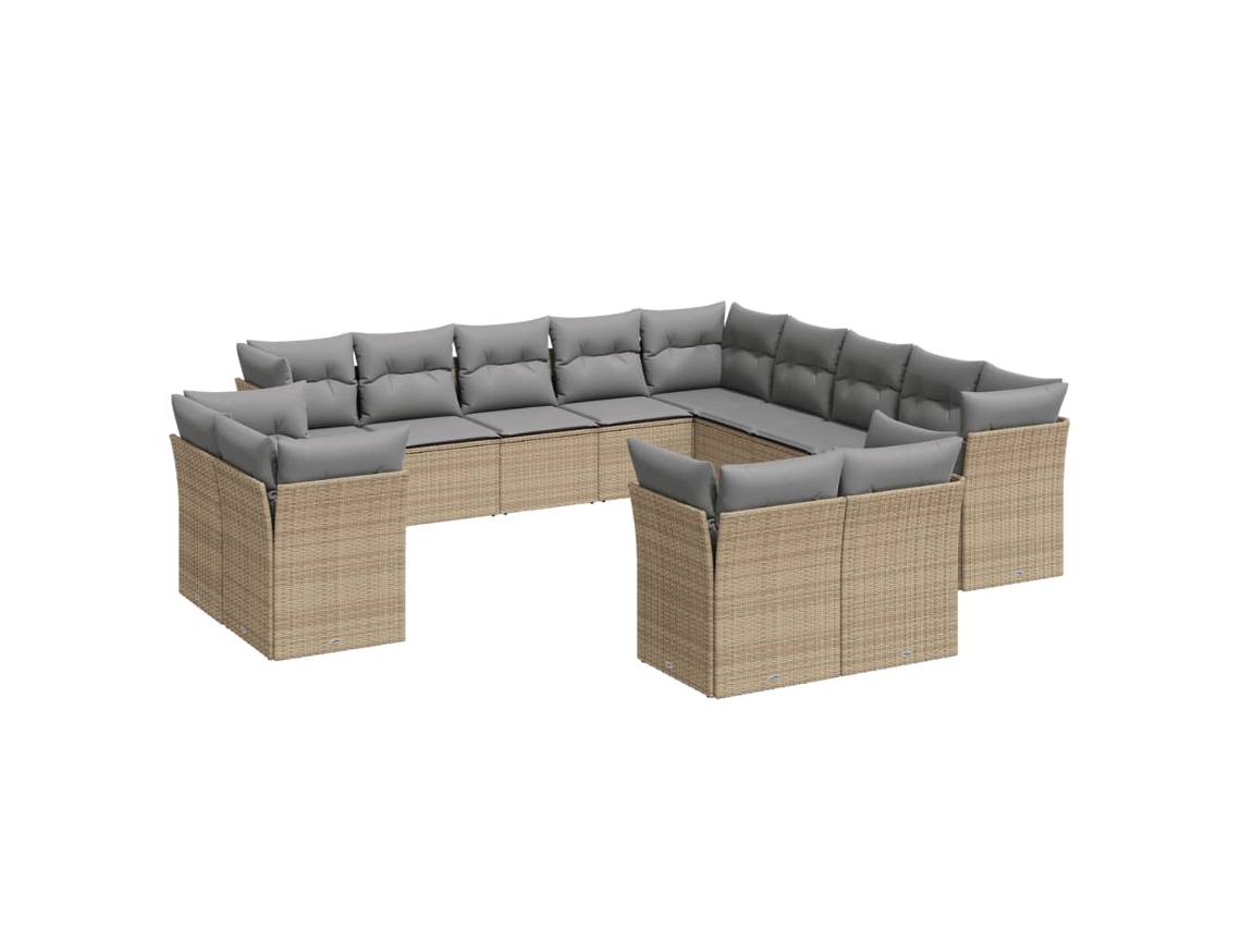 Garden Sofa Set, Garden Sofa Sets Vidaxl Bege Rattan / Vime (n/a)