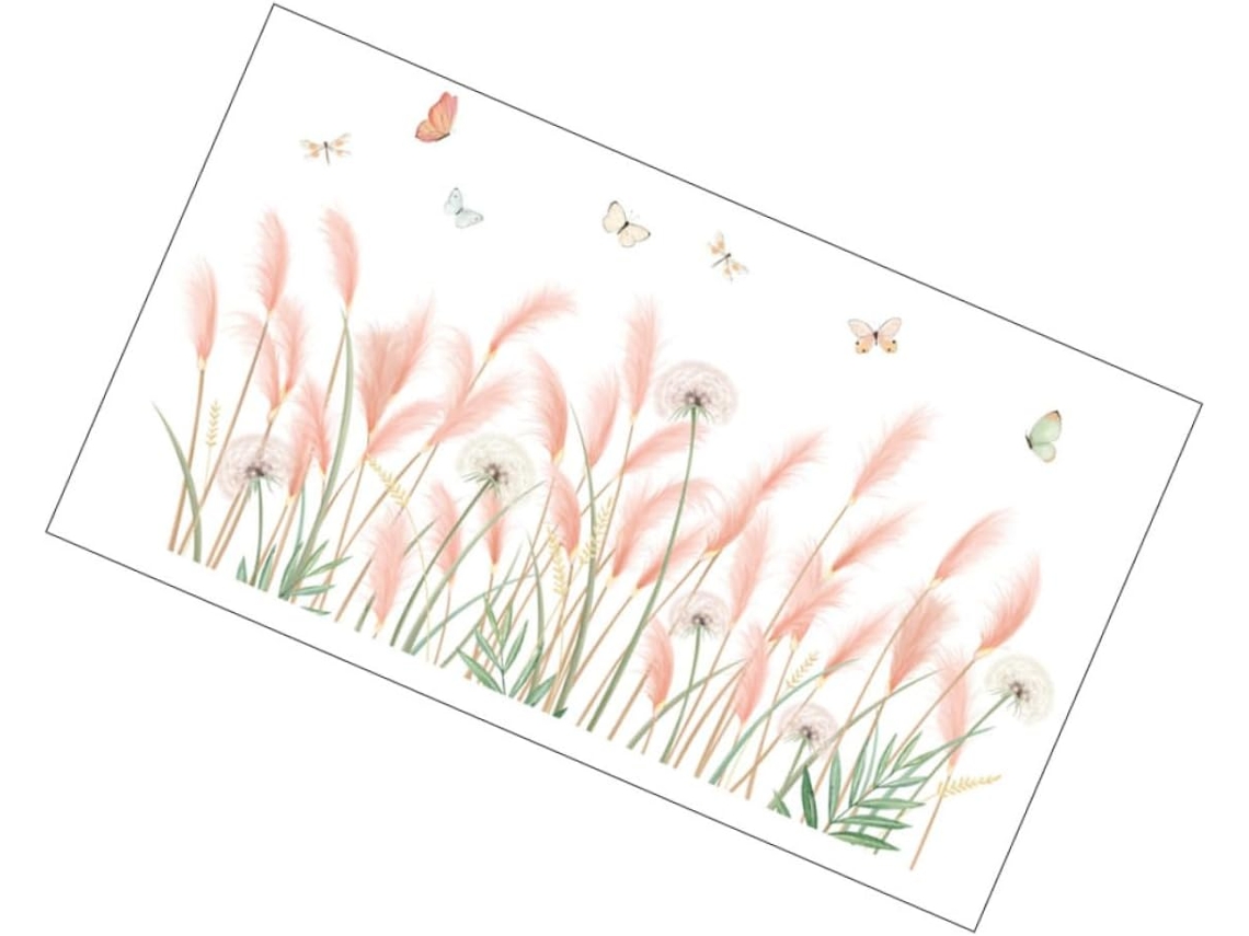 1 Conjunto De Adesivos De Parede Florais Em Pvc Para Decoração De Interiores