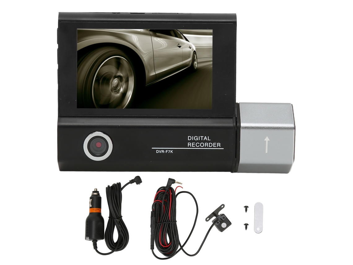 Câmera Frontal Traseira 1080p com Tela Ips 3.0 Polegadas Detecção de Movimento Noturna