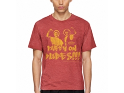 Rockinstone Bill And Ted Party On Fade Heather Red Adult T-shirt Size:xxxl