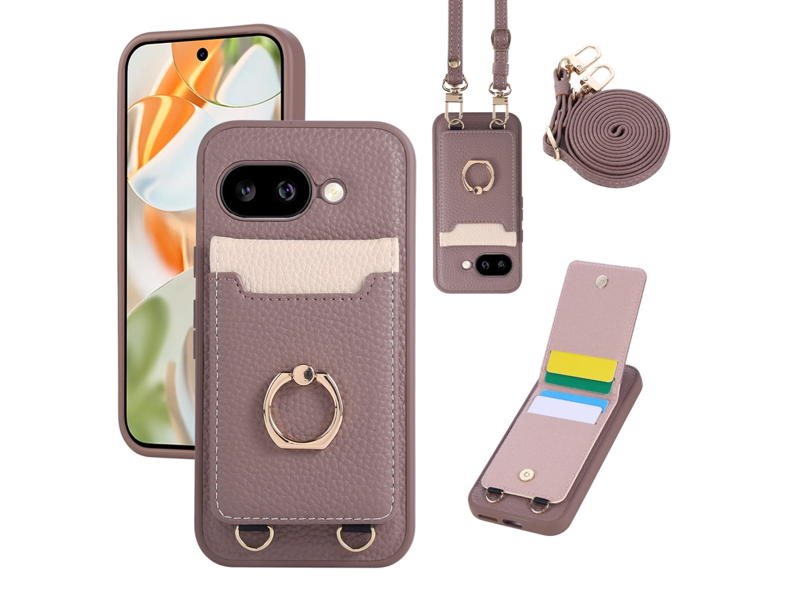 Capa Chrui Para Google Pixel 9a, Suporte Cartão - Roxo