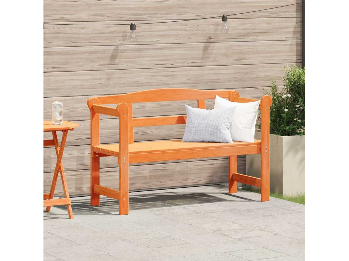 Vidaxl Banco De Exterior Com Armazenamento Castanho 119 X 44 X 76 Cm