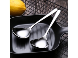 Colher De Sopa Coreana Com Cabo Longo De 2 Peças, Aço Inoxidável 304, Colher De Mesa Redonda Pg SUNNY SPACES