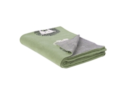 Manta Decorativa Infantil Beliani Rusami De Algodón Verde 130x170