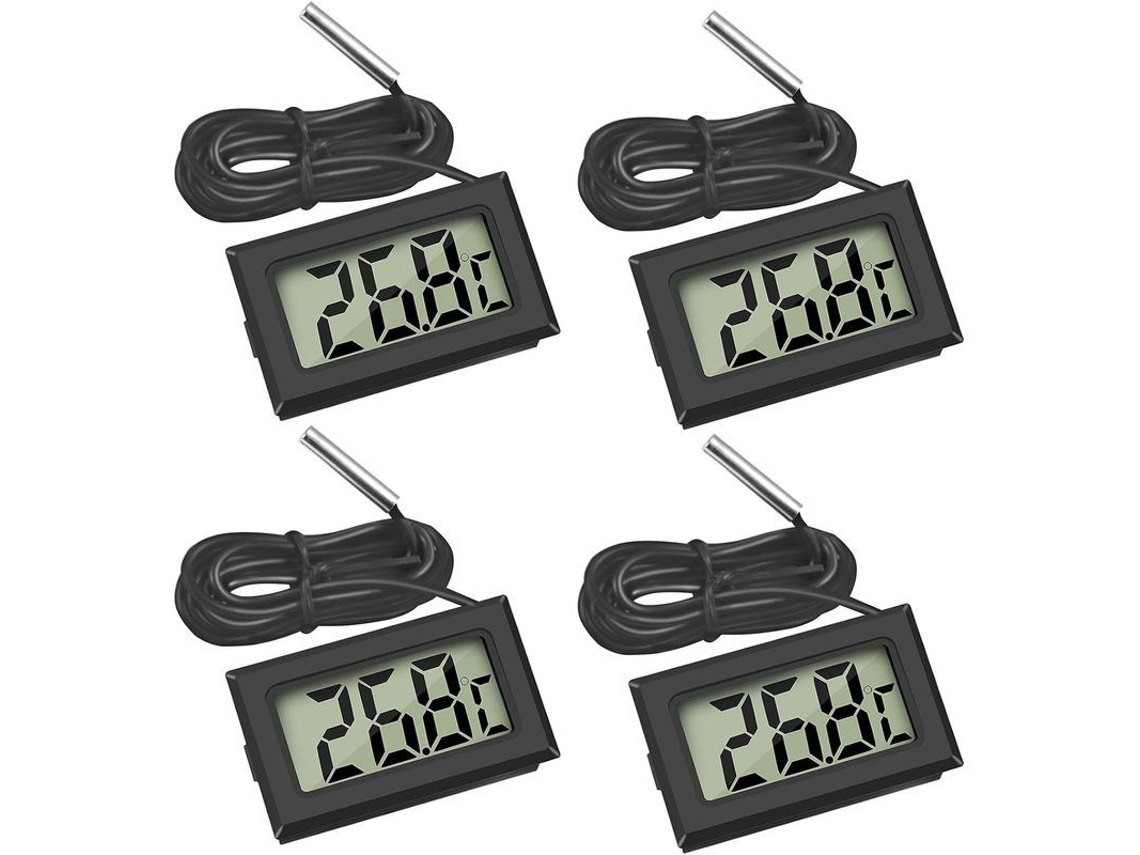 Termômetro Digital Lcd Mini Com Sonda Para Geladeira Freezer Aquário -50℃~+110℃