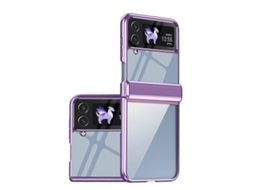 Capa De Telefone Dobrável Transparente Com Dobradiça