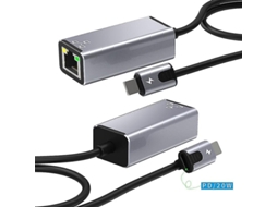 Adaptador Ethernet De 8 Pinos Para Rj45 Pd20w Com Carregamento Externo, Placa Rede 100 Mbps, Plug-and-play F-aquaforge