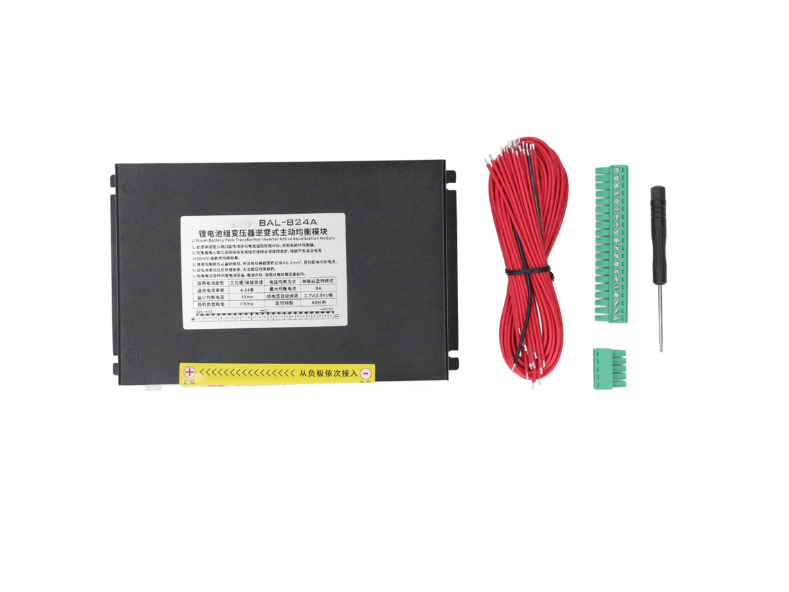 Balanceador de tensão de bateria de lítio 8A com equalizador e gatilho automático/manual