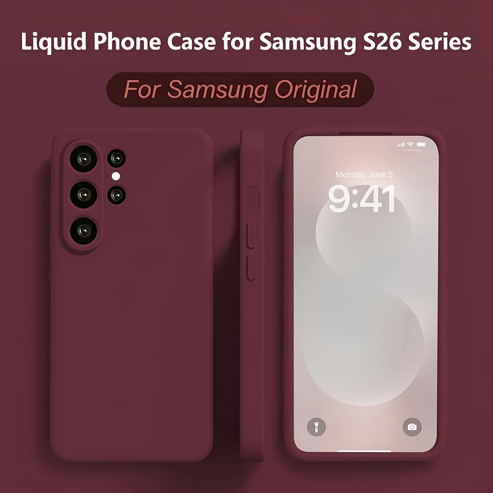 Capa Traseira De Silicone Líquido Macio E Resistente A Impactos (bordô) Para Samsung Iphone 17 Pro Max
