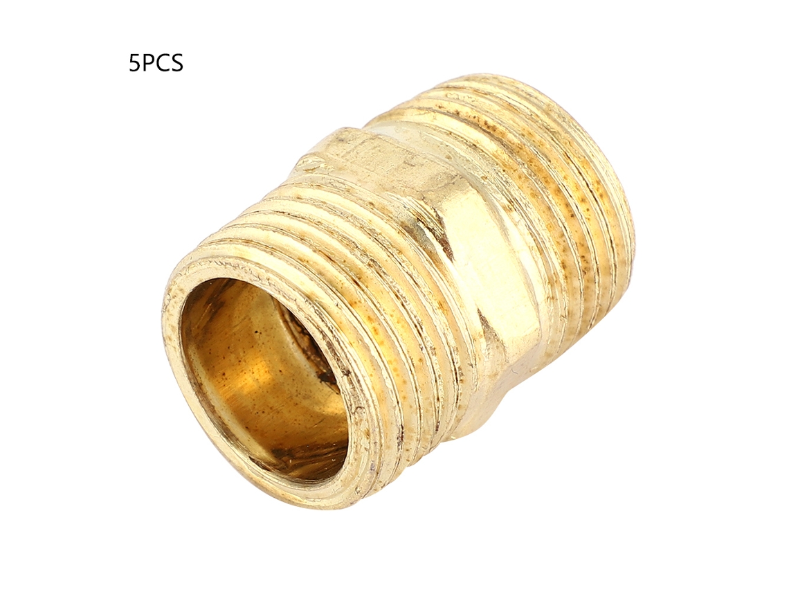 5 Peças De Acessórios De Tubulação De Rosca Macho Bspt Reta De Metal, Conector Rápido (1/2" Bspt)