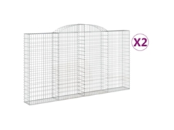 Gabion Basket, Gabion Baskets Vidaxl Prateado Ferro (300 X 30 X 160/180 Cm)
