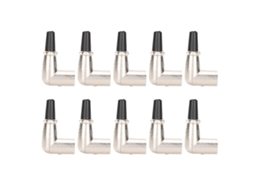 Aetheria conector Xlr Macho de 3 Pinos em Ângulo Metalico Estável para Cabo de Microfone Diy 10pcs