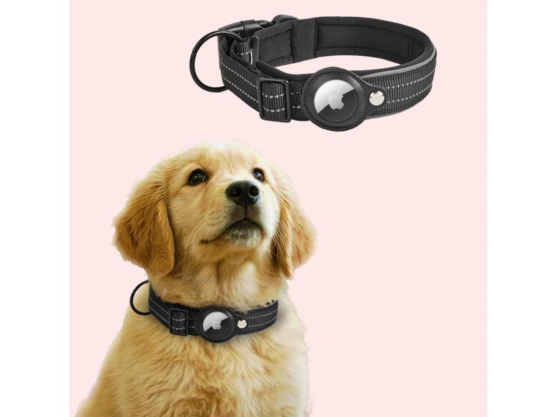 Colar para Cães com Detector de Gás, Colar Refletor, para Cães Grandes, com Clipe para Detector de Gás e Acessórios * ZYBLSSBB (escuro, L)