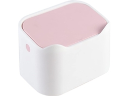 Basura Mini Mesa Portátil Com Tampa Presionável E Porta Guardanapos Para Lar, Escritório, Cozinha, Banheiro, Carro