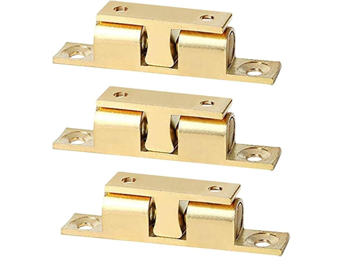 Craftrou Conjunto De 3 Peças Trava Porta Armário Com Ventosa Ajustável, Trava De Esfera Dupla Metal Para Uso Doméstico