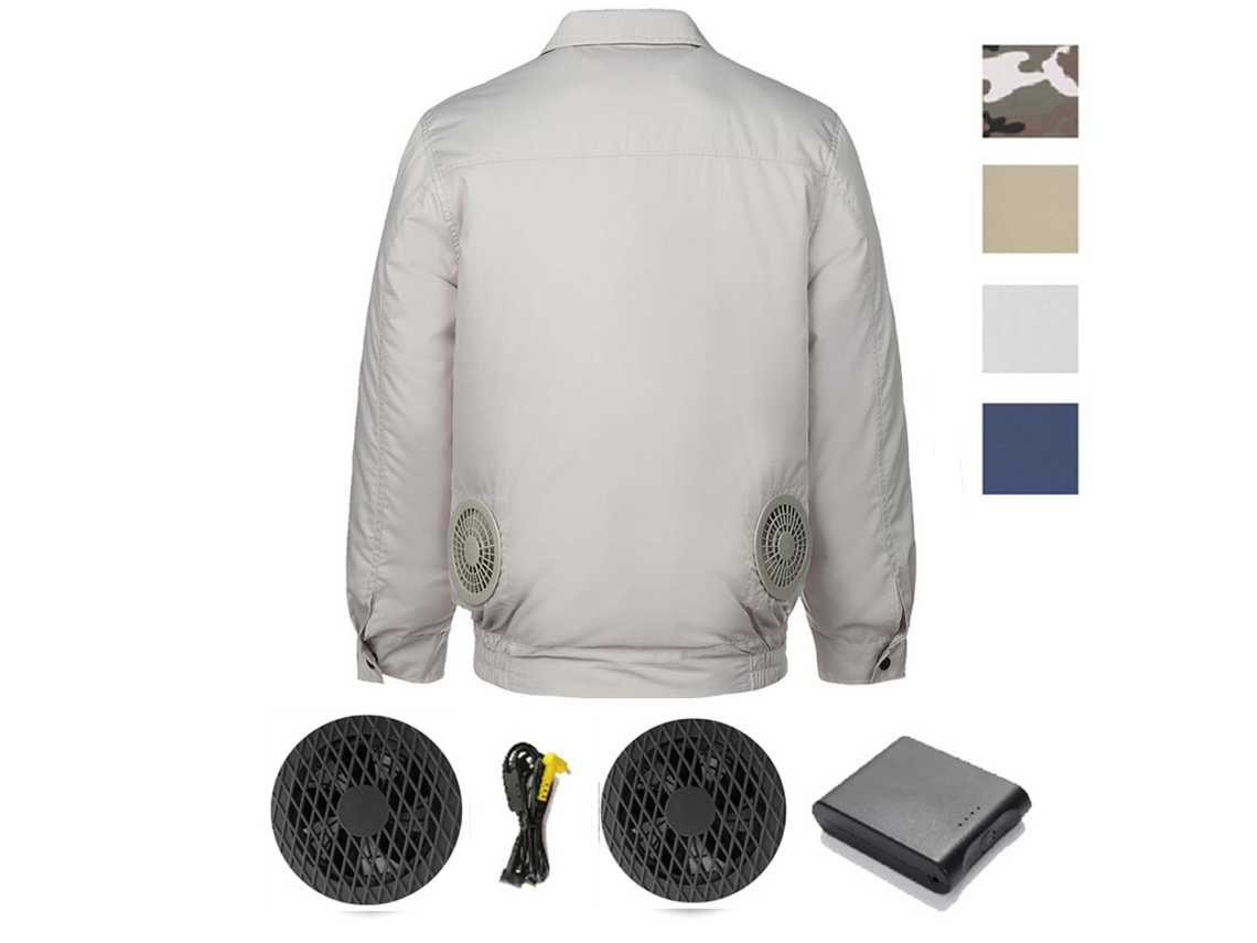 Jaqueta de Resfriamento com Ventilador Bateria 5200mah Trabalho Alto Temp S/MARCA