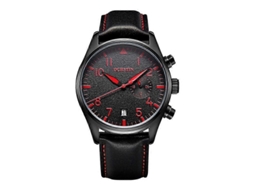 Relógio De Pulso Multifuncional Ochstin 5043c Para Negócios, À Prova D'água, Com Pulseira De Couro E Mecanismo De Quartzo.