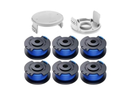 Pacote com 6 Carretéis de Fio com 2 Tampas Aparador de Grama para Ryobi Ac14rl3a/ac14hca HENTEN HOME