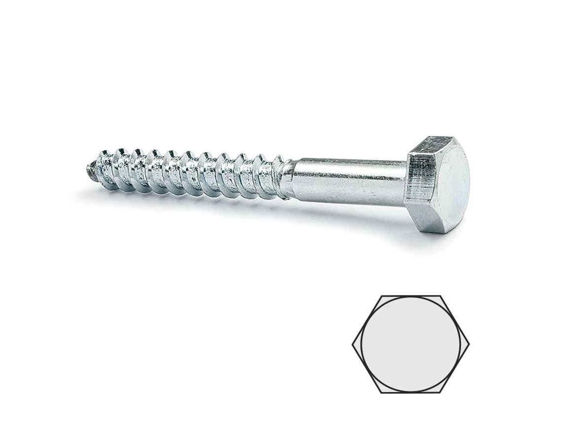 Parafuso de cabeça hexagonal Din 571 zincado 5-30 comprimento 40 mm diâmetro 6 mm UCAFIX