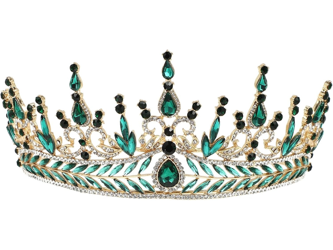 Tiara Barroca, Coroa De Casamento Elegante E Leve Em Liga Metálica, Acessório Para Cabelo.