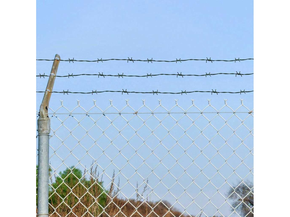 Vidaxl Arame Farpado Verde 100 M Aço Galvanizado A Quente
