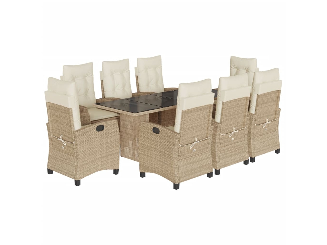 Garden Dining Set, Garden Dining Sets Vidaxl Bege Rattan / Vime (n/a)