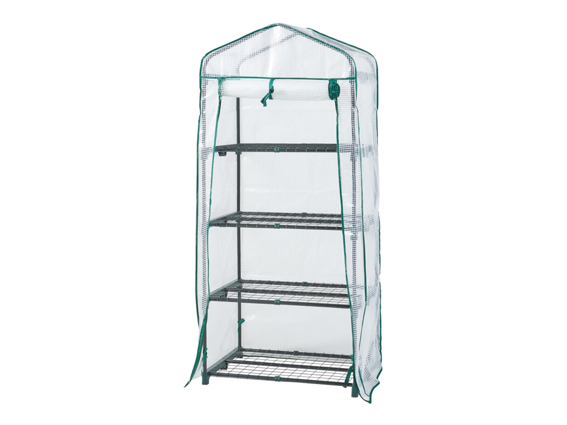 Estufa de chapa Chaam com porta de aço e PE 158x69x49cm - Branco [EN.CASA]