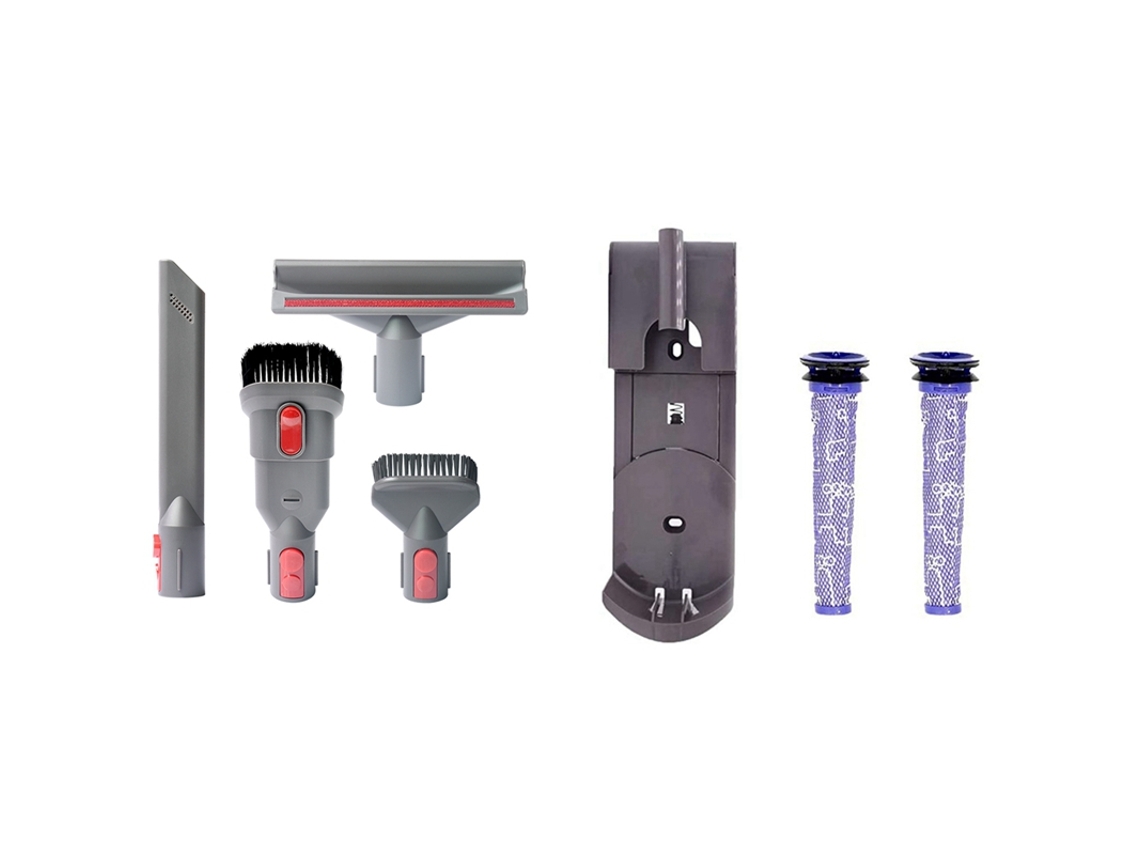 1 conjunto de suportes para dyson v6 dc58 dc59 dc31dc34 dc35 e 4 peças para dyson v6 v7 v8 v10 dc24 dc33 dc35 dc39 dc44, escova de substituição
