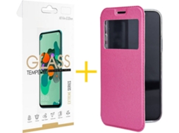 Kit Capa e Película Samsung Galaxy A52 4G SKYHE Gandy Flip (Rosa)