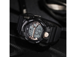 Reloj Electrónico Deportivo Hombre Estudiante Impermeable 30m Pulsera Oro
