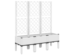 Garden Planter, Garden Planters Vidaxl Branco Polipropileno (120 X 40 X 142 Cm)
