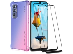 Capa Gradiente Cantos Reforçados para Oppo Oppo Find X3 Neo HONGWE. Textura Macia Anti-Choque Transparente