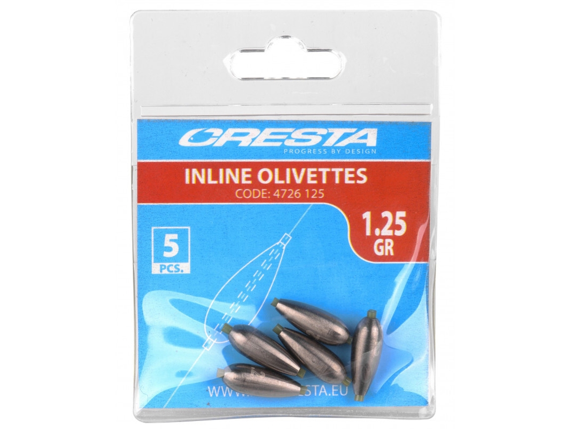 Lote de 5 Olivetes CRESTA Inline 0,7 G