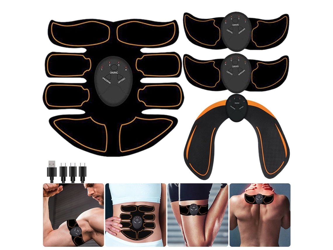 Estimulador Muscular Abdominal Ems Com 6 Modos E 10 Níveis Para Treinamento Para Homens E Mulheres Slowmoose