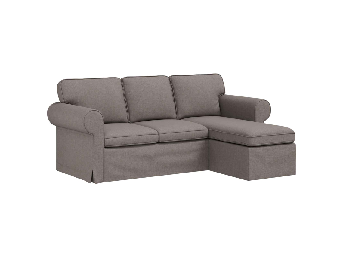 Sofá de Relaxamento HARLANV1 215x138x80 cm tecido cinza acastanhado