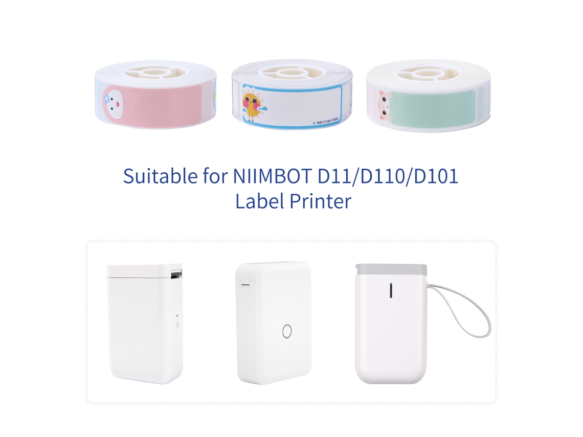 Papel Etiqueta Térmico Niimbot 14x40mm 160 Folhas Resistente À Água Para Impressora D11/d110/d101