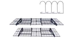 Prateleiras Flutuantes de Parede para Garagem, 122 X 61 Cm, Conjunto 2 Peças, Grande Superfície Útil, Carga 227 Kg por Prateleira Suspensa Metal
