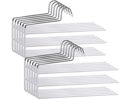 Cabides para Calças Metálicos Cabides Brancos com 3 Níveis para Pendurar COM-FORT HOUSE