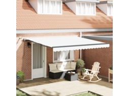 Vidaxl Toldo Retrátil Branco 400 × 350 Cm Poliéster
