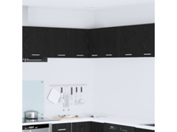 Vidaxl Armário Suspenso Carvalho Preto E Branco 57 X 57 X 40 Cm