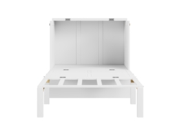 Cama Dobrável De Madeira 90x200 Cm - Com Estrado - Branco